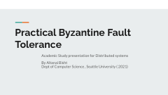 Practical Byzantine Fault Tolerance